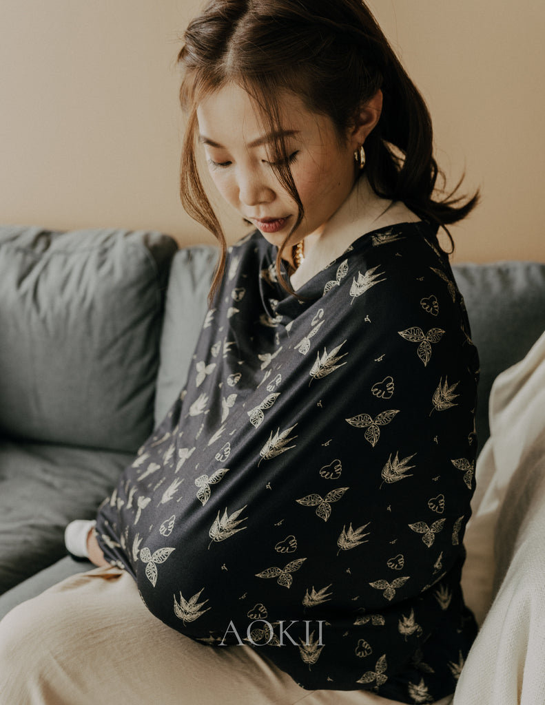 Organic soft nursing cover for breastfeeding and baby shower gifts