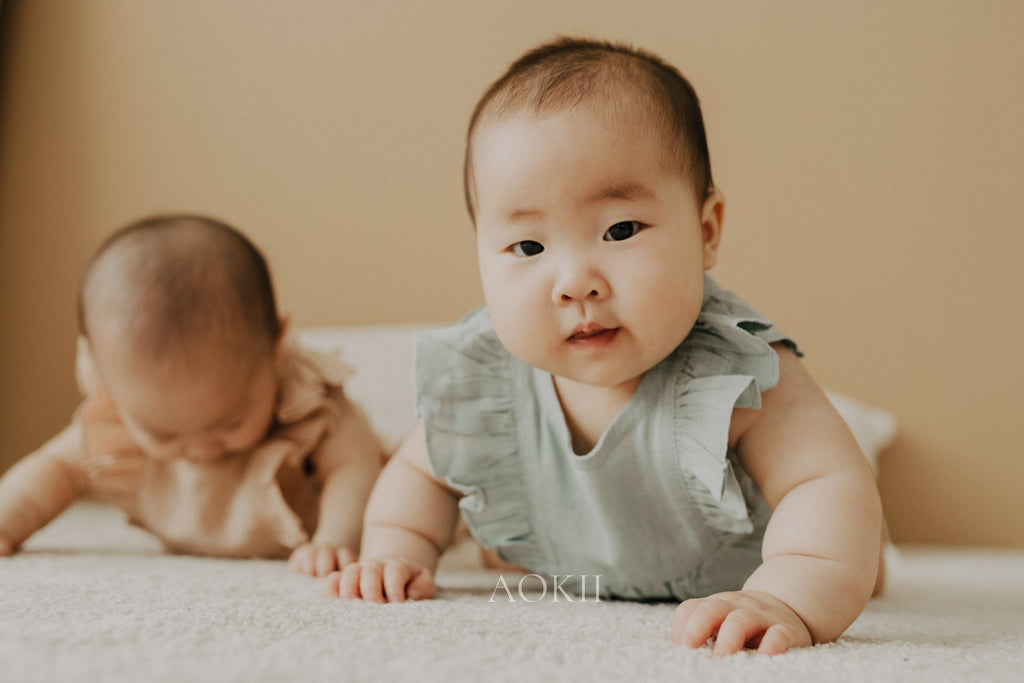 Organic linen cotton onesie baby gift