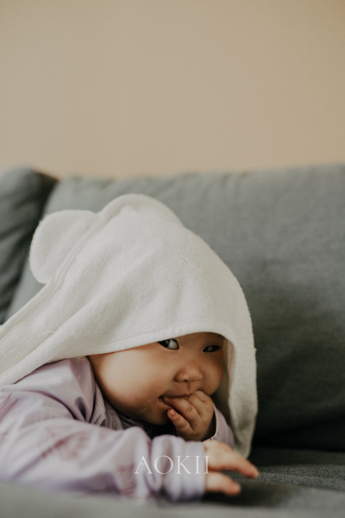Bamboo hooded children's bath towels