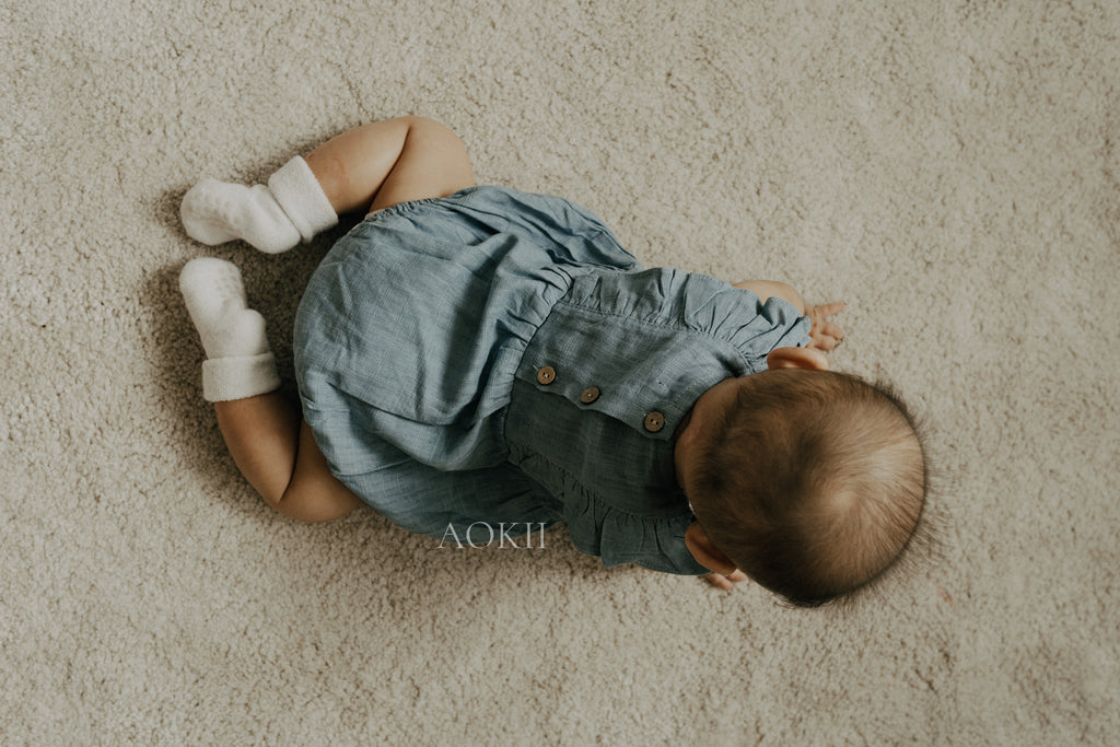 Organic linen cotton onesie baby gift
