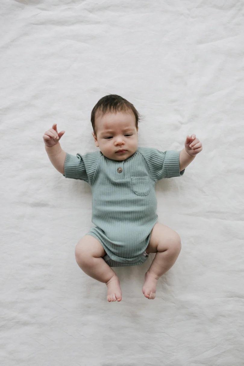 Jamie Kay Hugo Short Sleeve Bodysuit - Sky