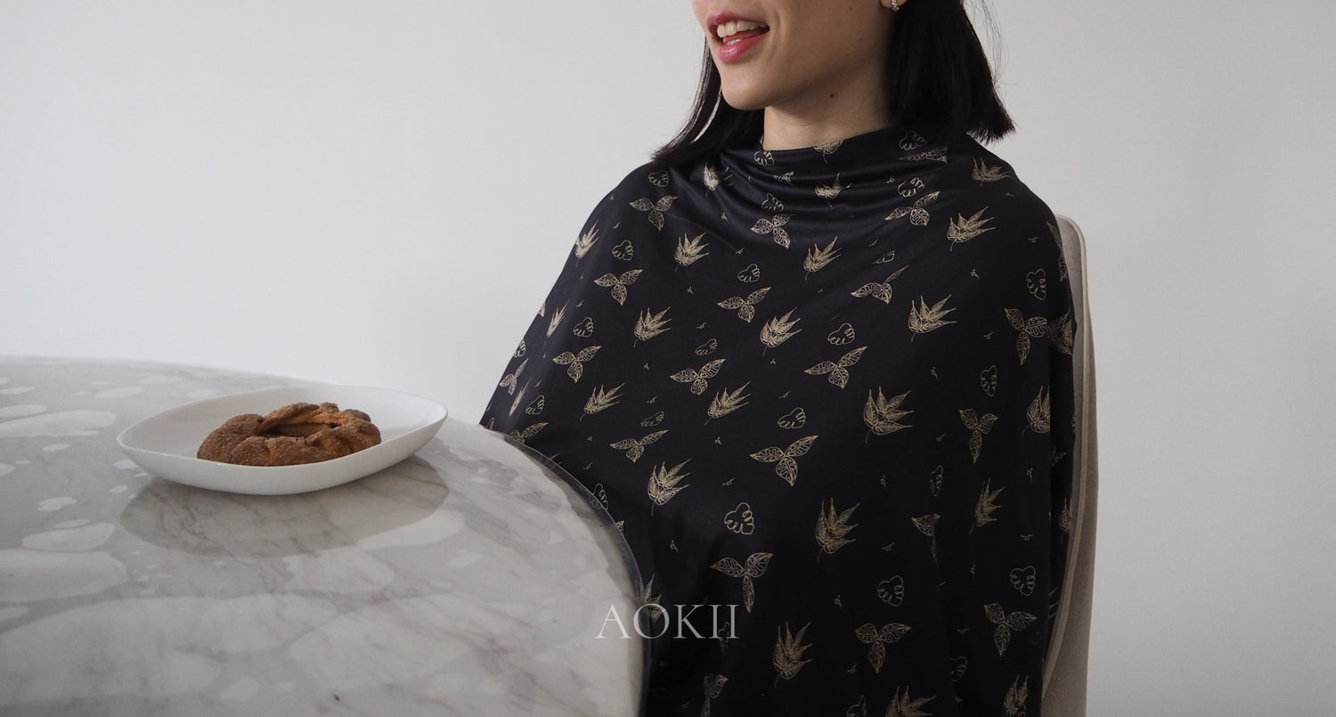 Organic soft nursing cover for breastfeeding and baby shower gifts