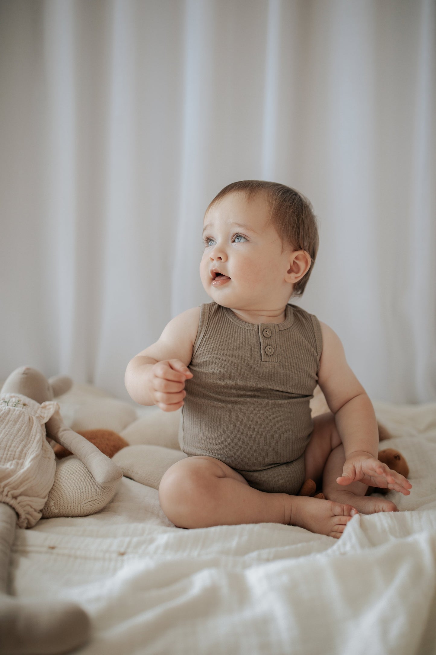Jamie Kay Organic Essential Singlet Bodysuit in Basil