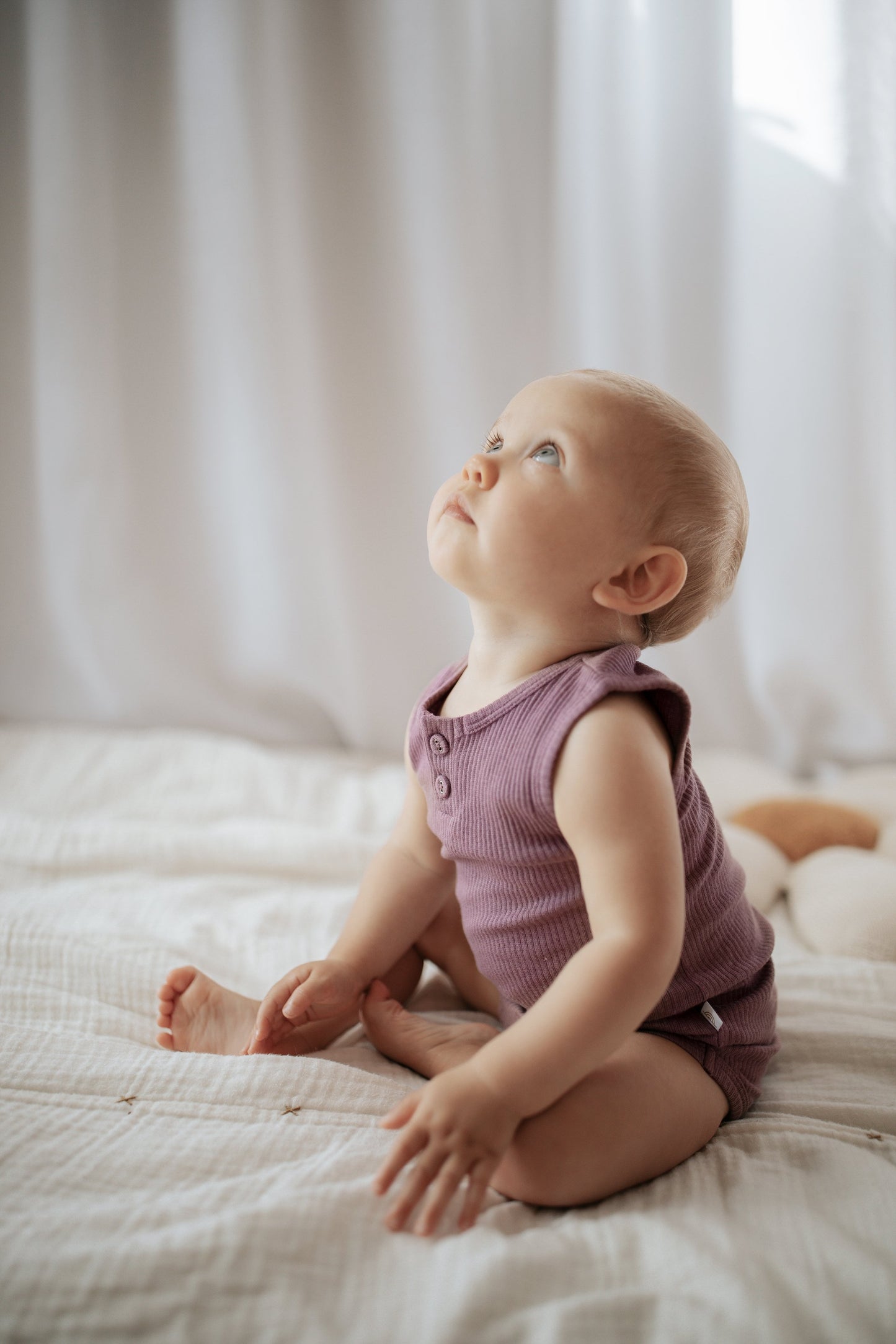 Jamie Kay Organic Essential Singlet Bodysuit in Woodrose