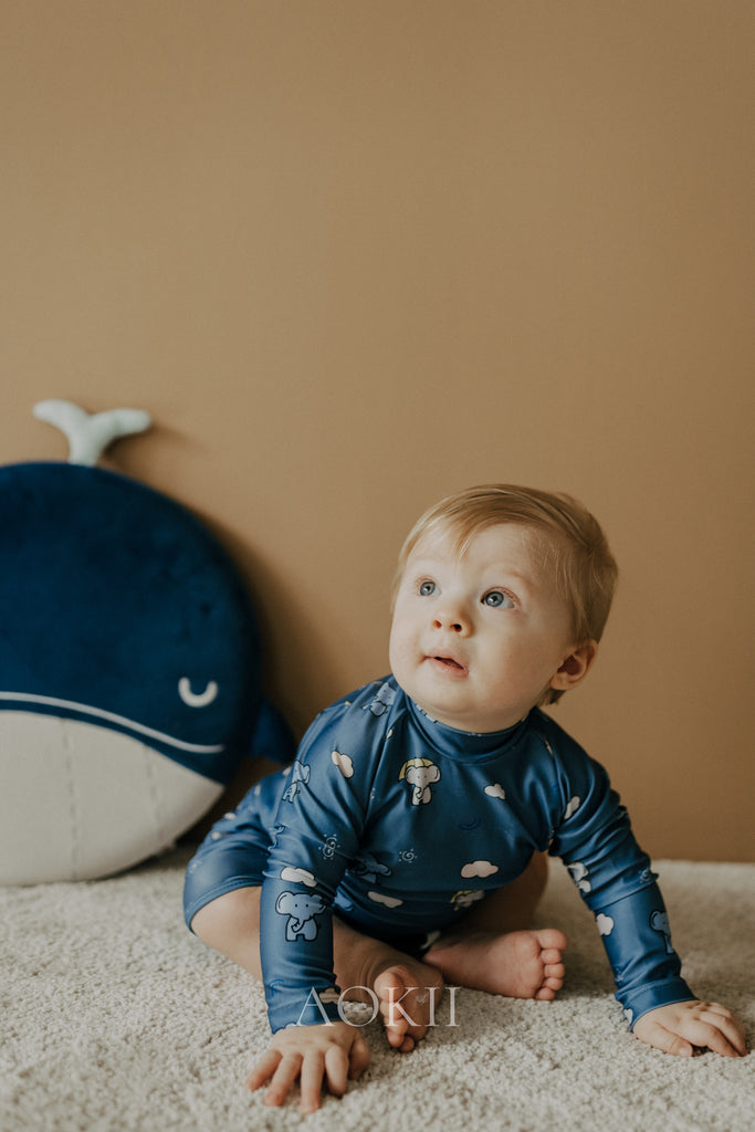 Eco-friendly sustainable swimwear series for babies and children