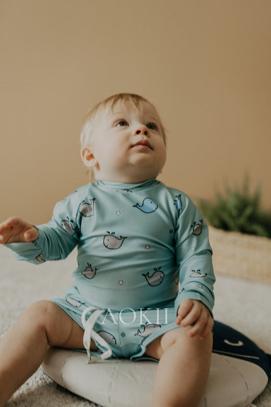 Eco-friendly sustainable swimwear series for babies and children