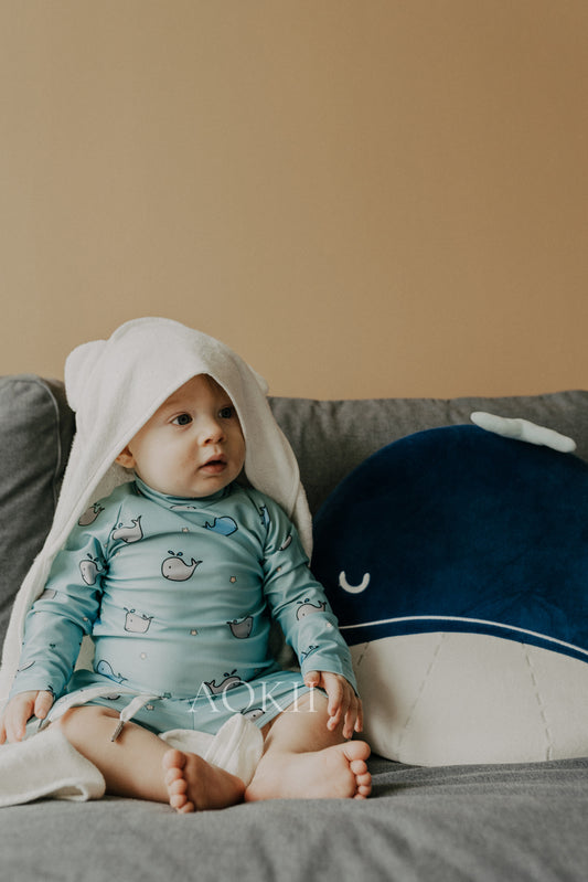 Eco-friendly sustainable swimwear series for babies and children