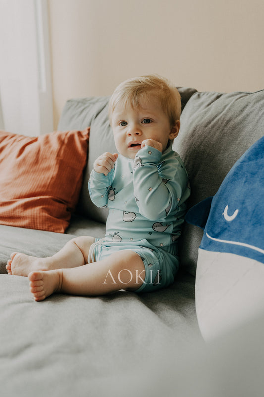Eco-friendly sustainable swimwear series for children's birthday gift and baby shower gift ideas