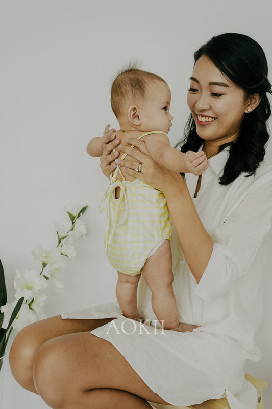 Eco-friendly sustainable swimwear series for babies and children