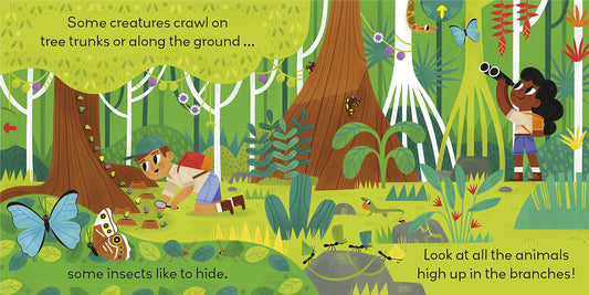 Interactive children's books with puzzles, lift-the-flap and peek-through options for an enjoyable pre-bedtime read! Little World Jungle Journey