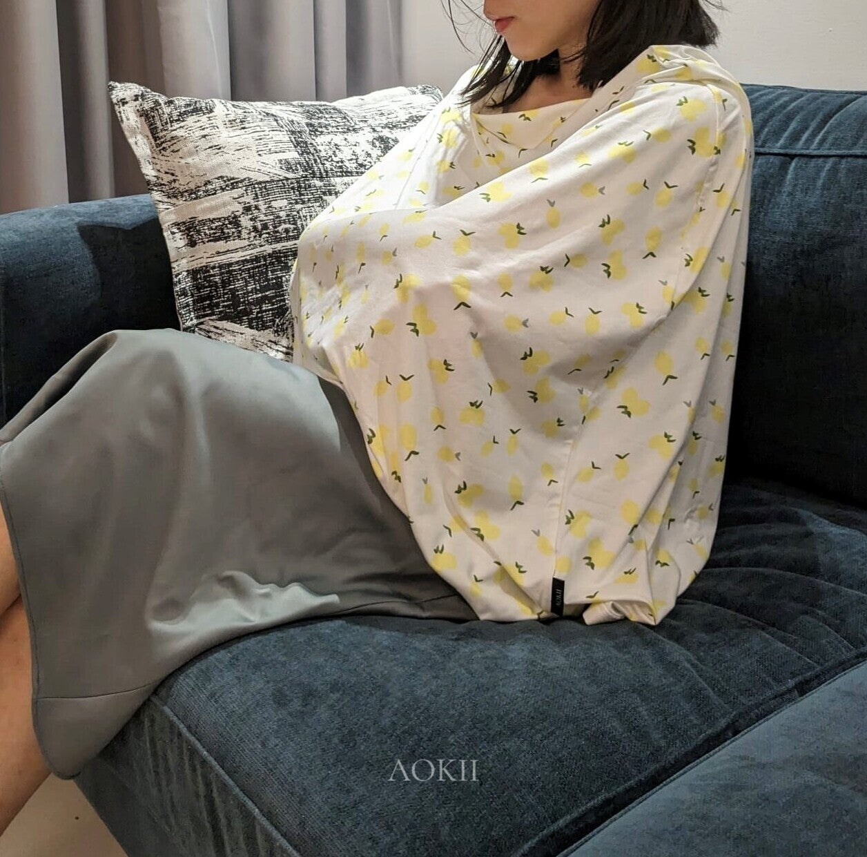 AOKII organic soft nursing cover for breastfeeding and baby shower gifts