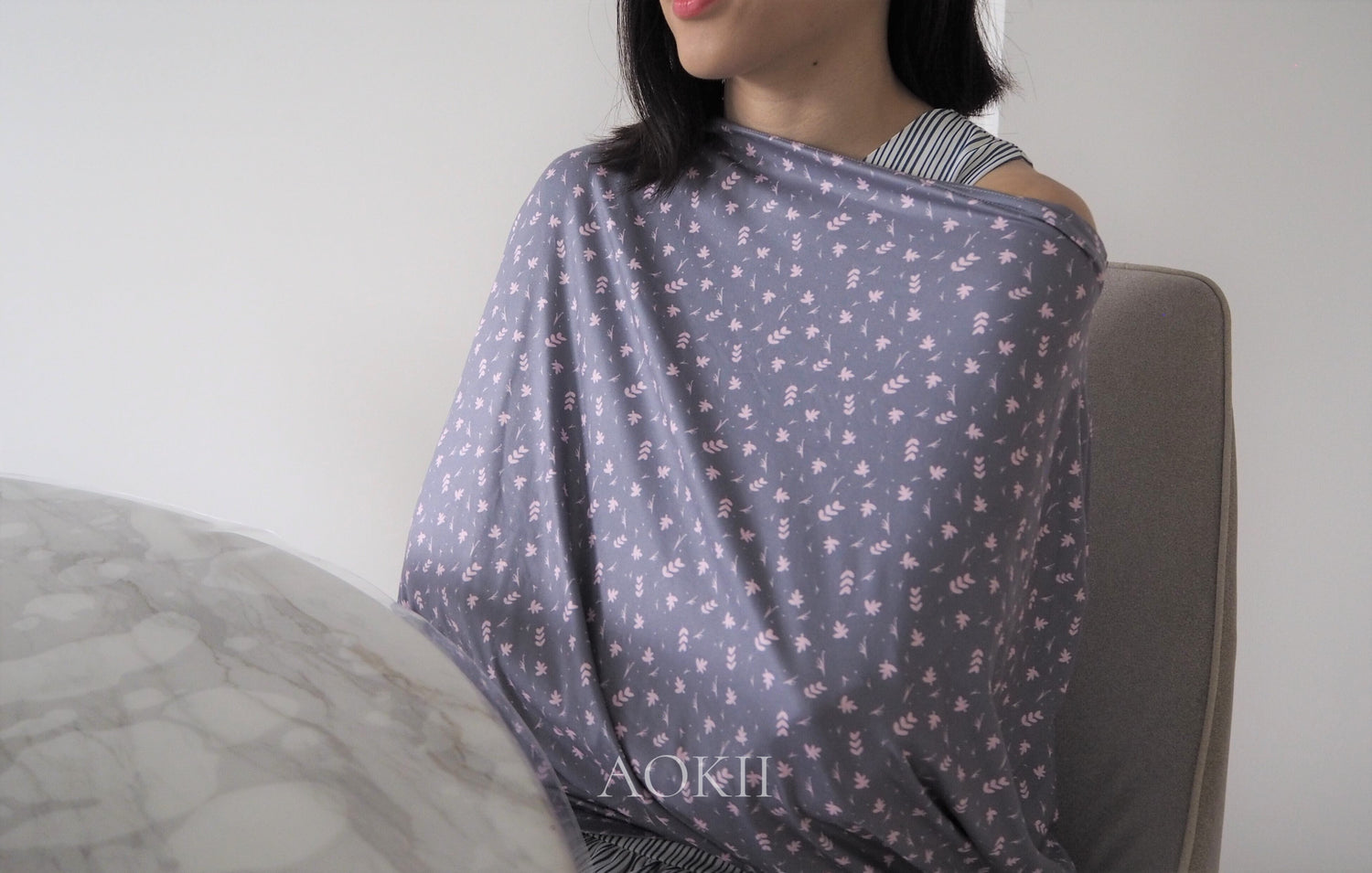 Organic soft nursing cover for breastfeeding and baby shower gifts