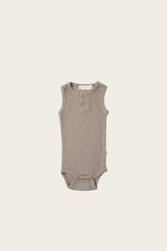 Jamie Kay Organic Essential Singlet Bodysuit in Basil